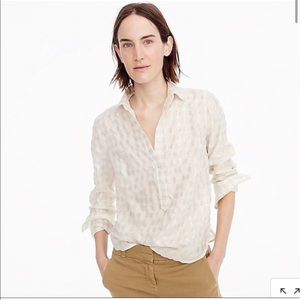 J.crew Metallic Voille Popover Size: 6